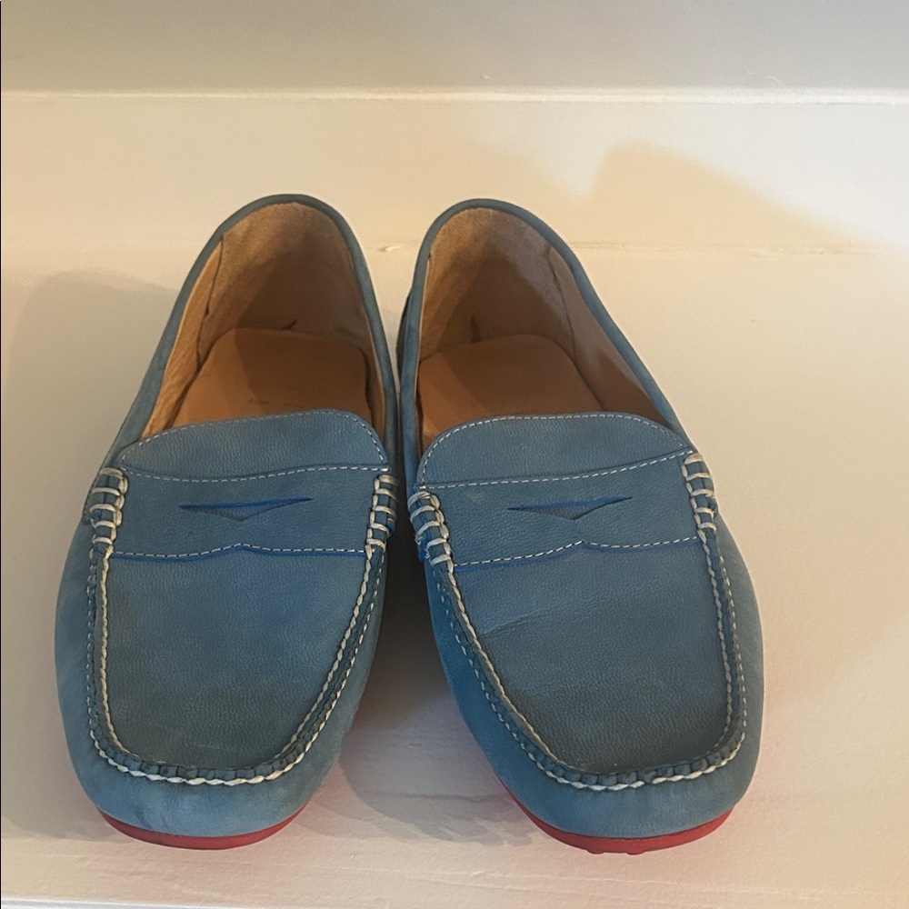 Blue Suede Loafers for Men